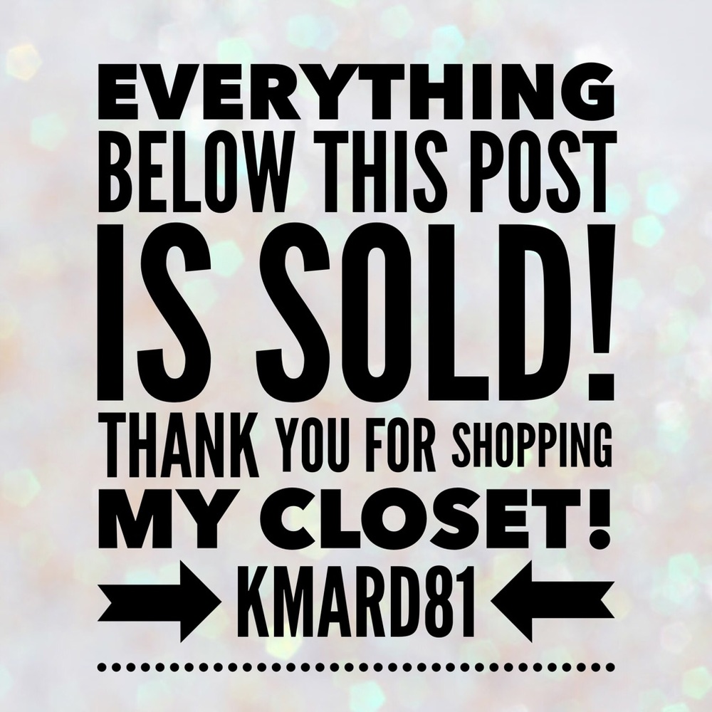 Everything below this graphic is SOLD!